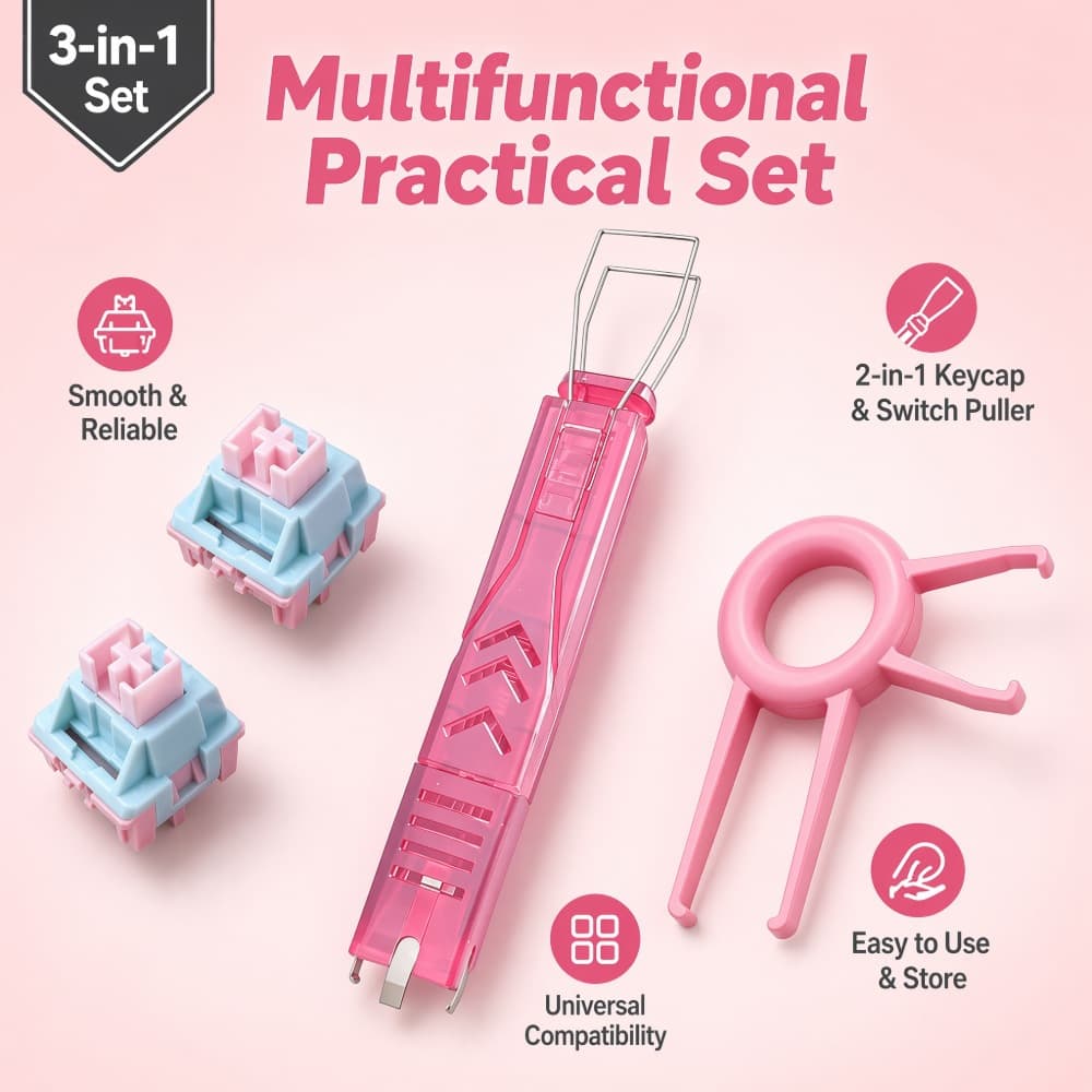 iTLY KP08 key puller, shaft puller, mechanical keyboard cap plastic puller, shaft body changer, keycap changer