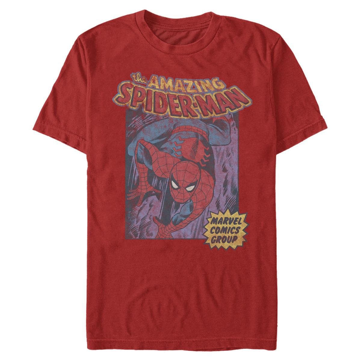 Cross-border Pure Cotton EU Size Men's Marvel: Spider-Man Distressed Amazing Spider-Man
