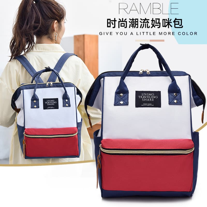 2023 New Mom Backpack Large Capacity Fashionable Lightweight Diaper Bag Portable for Outings