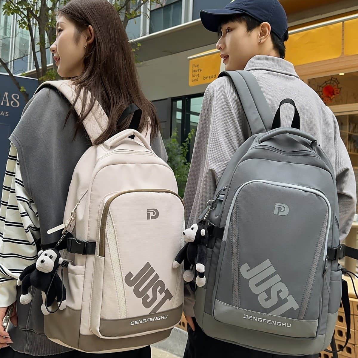 Korean version of work style backpack male teenagers large capacity travel computer backpack ins junior high school student school bag