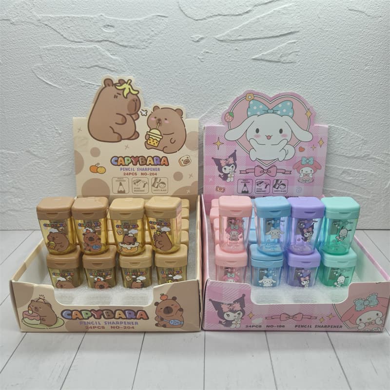 Sanrio Kuromi Single-Hole Pencil Sharpener Capybara Pencil Sharpener Cute Pet Capybara Mini Pencil Sharpener Gift