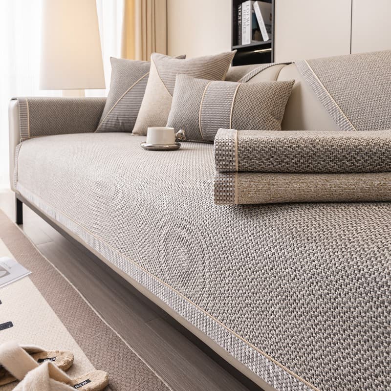 2025 Sheng Yu Style Sofa Cushion, Cotton-Linen Imitation, Four-Season Universal, Non-Slip Sofa Cover, Full-Cover Sofa Throw, Nordic