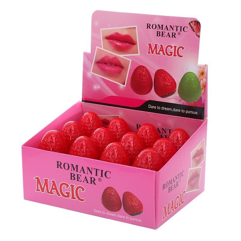 Long-lasting moisturizing lip balm for export, fruit-flavored strawberry lip balm, youthful bright lip color, factory direct sales