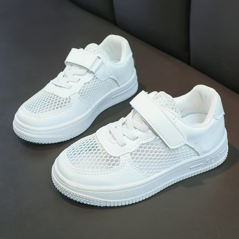 2024 Spring/Autumn New Children's White Shoes Girls' Plimsolls Boys' White Sneakers Casual Student Flats