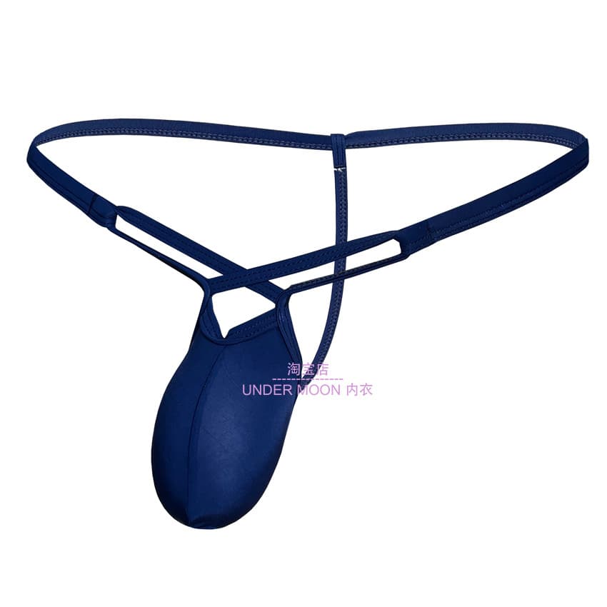 [Factory] New Low-Rise Personalized Thong Pouch Briefs Ice Silk Thin Style Q006