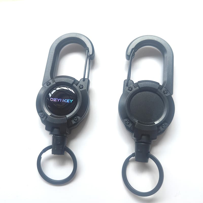 Luya Magnetic Retractable Keychain Outdoor Anti-Lost Hanging Buckle Pull Rope Automatic Rebound Quick-Release Retractable Keychain