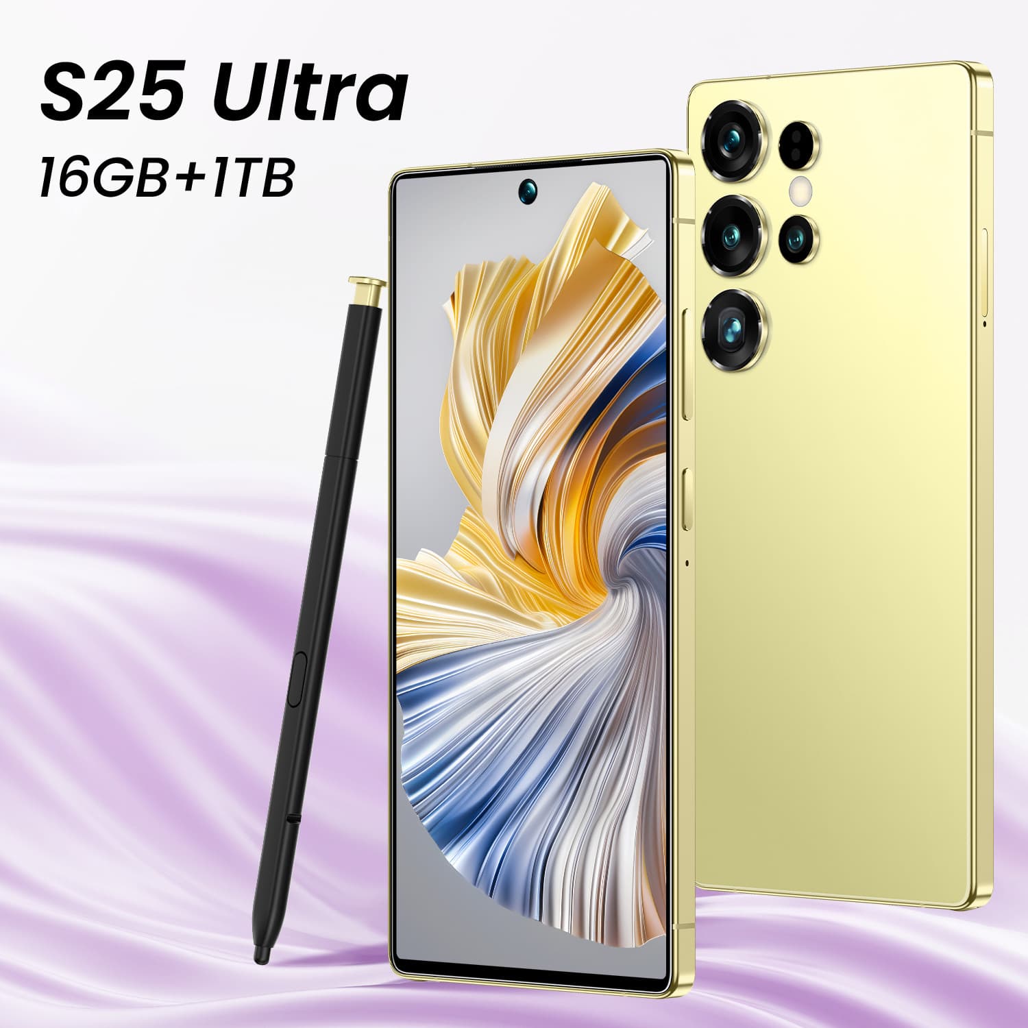 New S25 Ultra Cross-Border Phone Tik Case 7.3 Screen Built-in Pen 16+1T True 4G Android 12 Hot-Selling Model