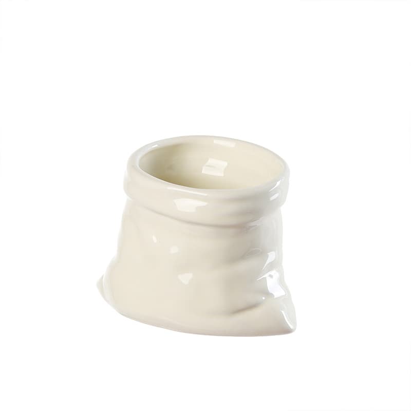 Cute Retro Canvas Bag-Shaped Ceramic Mug, Unique Office & Home Coffee Cup, Couples Water Cup