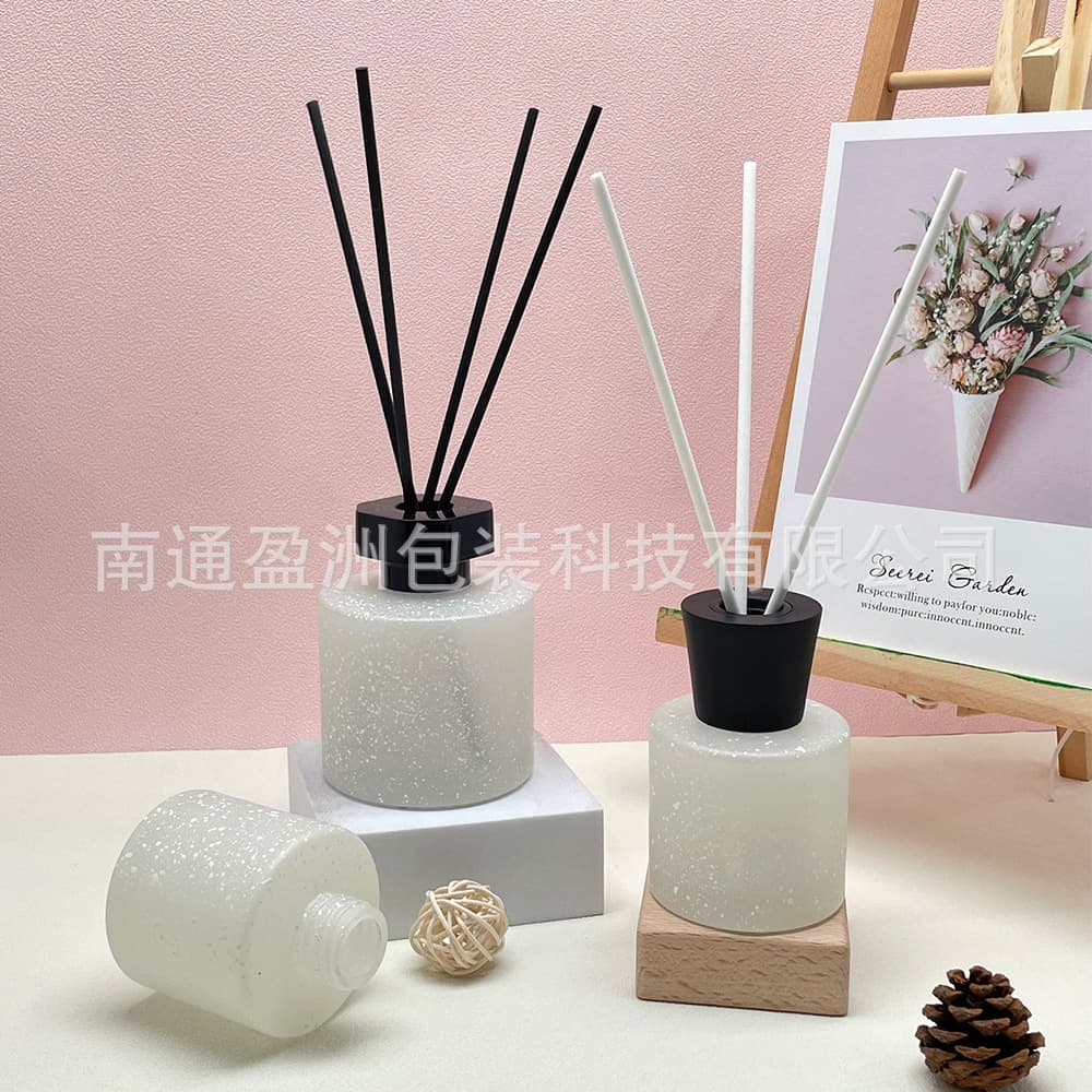 DIY Cylindrical Flameless Incense Bottle Glass Perfume Bottle Aromatherapy Essential Oil Empty Bottle Rattan Stick Dry Flower Vase