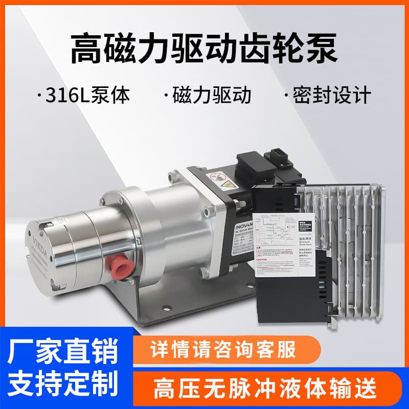 High Magnetic Drive Gear Pump Circulating Pump Gear Pump Large Flow Stainless Steel Pump 24V Liquid Filling Metering Pump