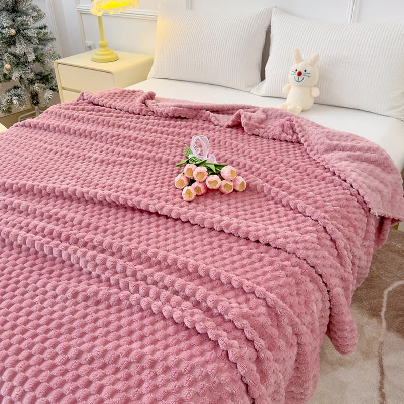 New Minimalist Solid Color Golden Tortoise Fleece Blanket Thickened Warm Sofa Cover All-season Universal Office Nap Blanket