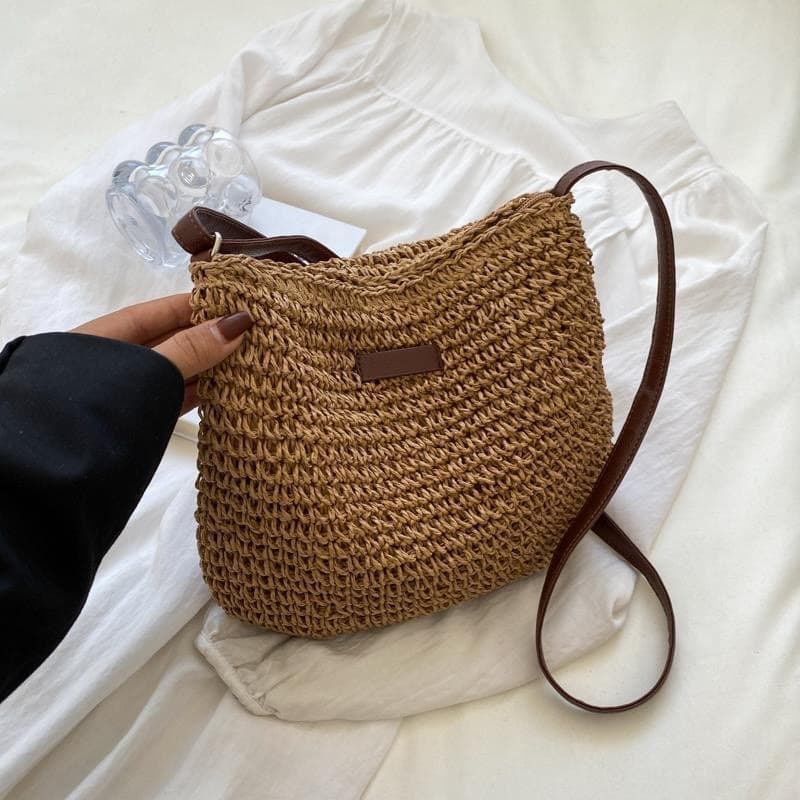 Woven Bag for Women 2025 New Style Niche Shoulder Bag Beach Bag Simple Fashion Versatile Lightweight TB Bag