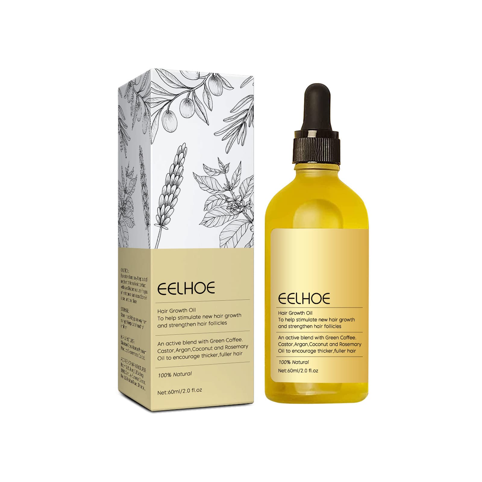 EELHOE Rosemary Hair Growth Essential Oil - Repair Damaged Hair, Nourish and Condition Hair