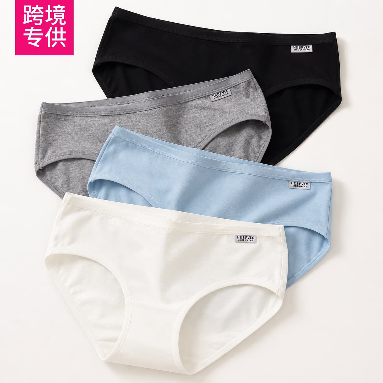 Summer Breathable Cotton Women's Panties Mid-Rise Simple Solid Color Teen Triangle Panties Factory Direct