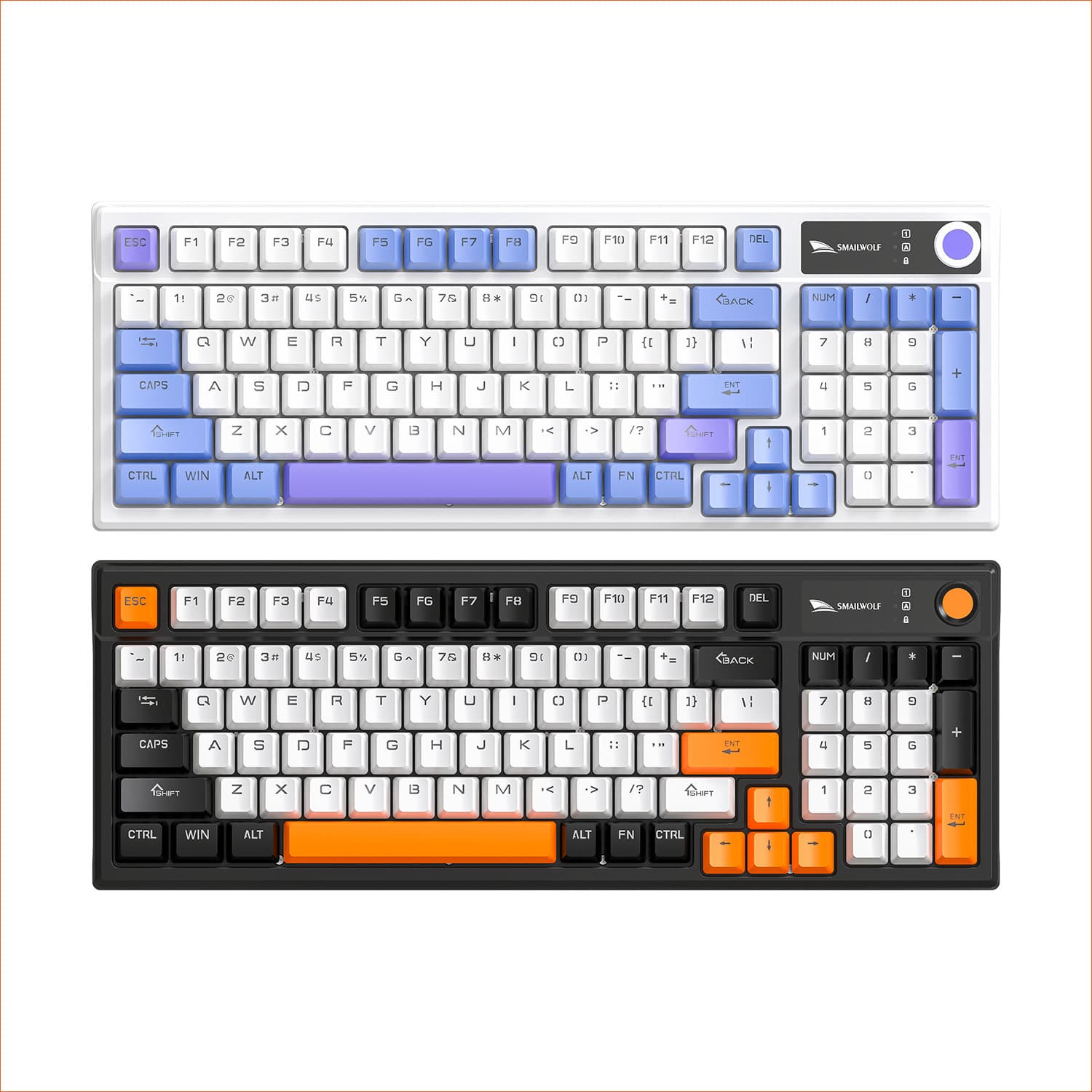Simai Wolf SK15 Blue Switch Mechanical Keyboard - Foreign Language Layouts: Russian, Thai, Arabic, Korean, Spanish
