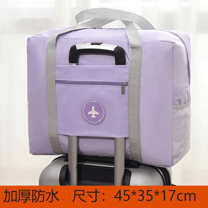 In Stock Multifunctional Travel Bag Thickened Oxford Cloth Handheld Clothing Storage Bag Fits Over Luggage Handle Foldable Travel Bag