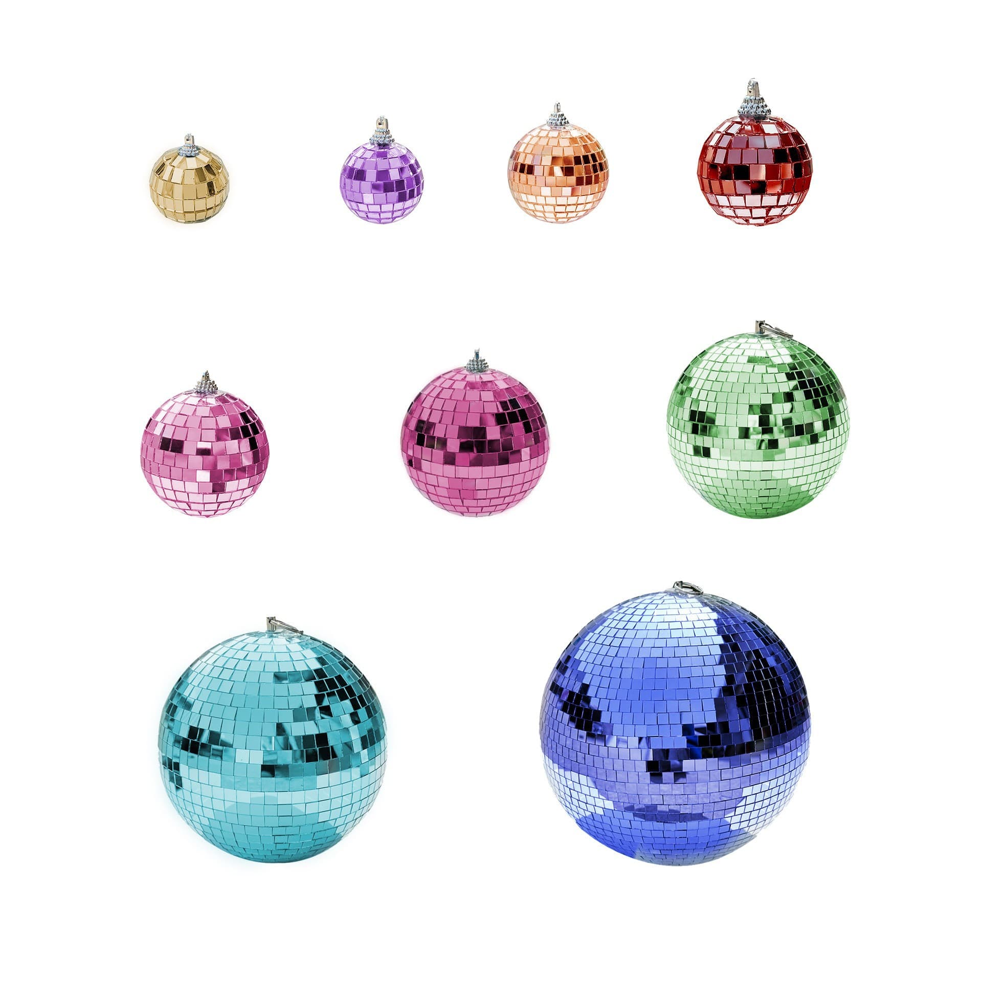 Golden Glass Mirror Ball Christmas Decoration Disco Reflection Foam Laser Ball For Bar KTV Festive Supplies