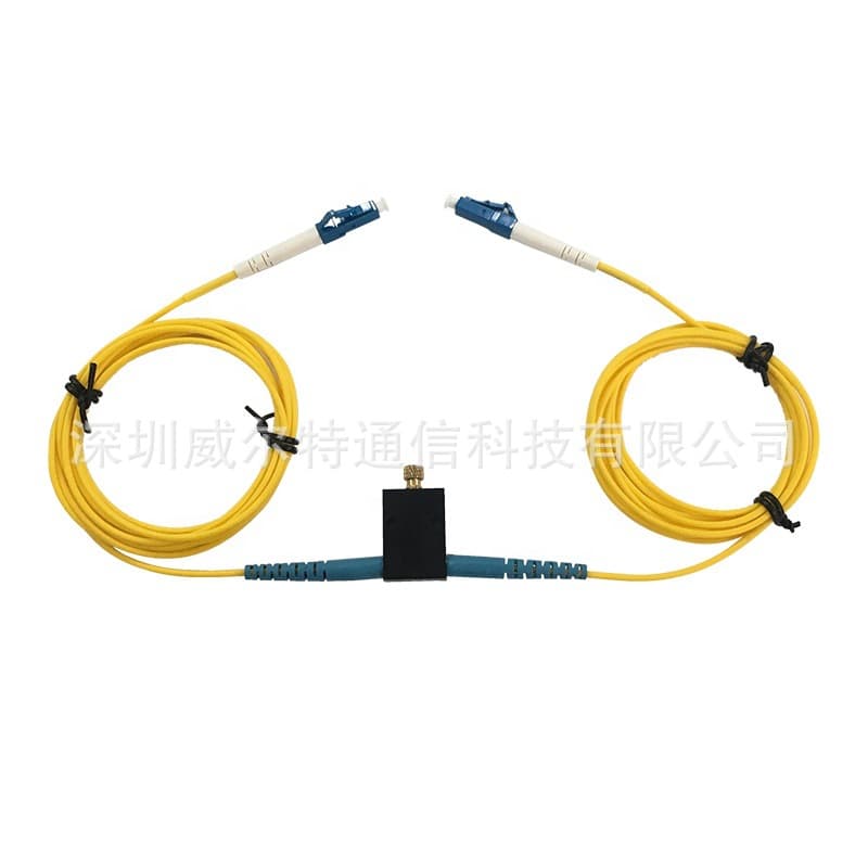 LC/UPC Single Mode Low Loss 1-60dB Adjustable Fiber Optic Attenuator FC/SC/LC/ST Connector Optional