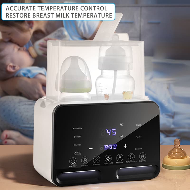 2-in-1 Bottle Warmer and Sterilizer for Heating, Thawing Breast Milk, and Warming Baby Food