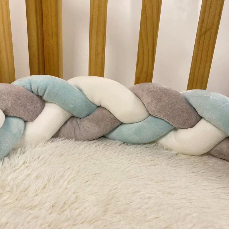 Baby crib bumper, braided soft padding, anti-collision strips, newborn interlocking bed, handmade woven baby anti-fall wholesale