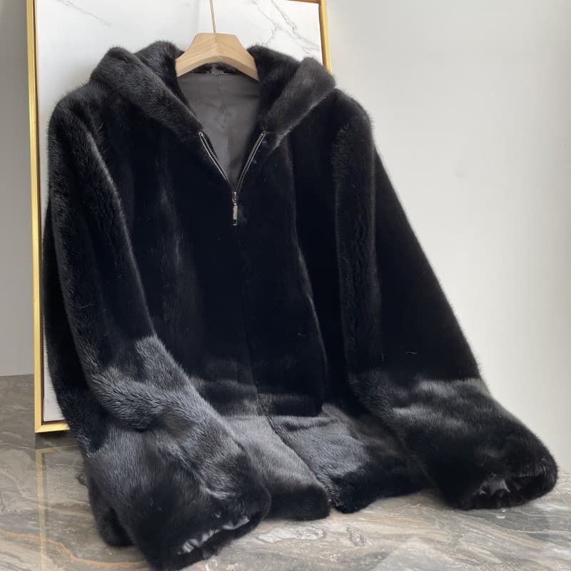 Drop shipping men's winter mink coat, faux mink coat, black whole mink fur, faux fur coat, trendy