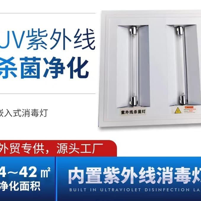 Embedded UV Germicidal Ozone Lamp for Schools, Hospitals, Home Ceiling High-efficiency Purification and Mite Removal