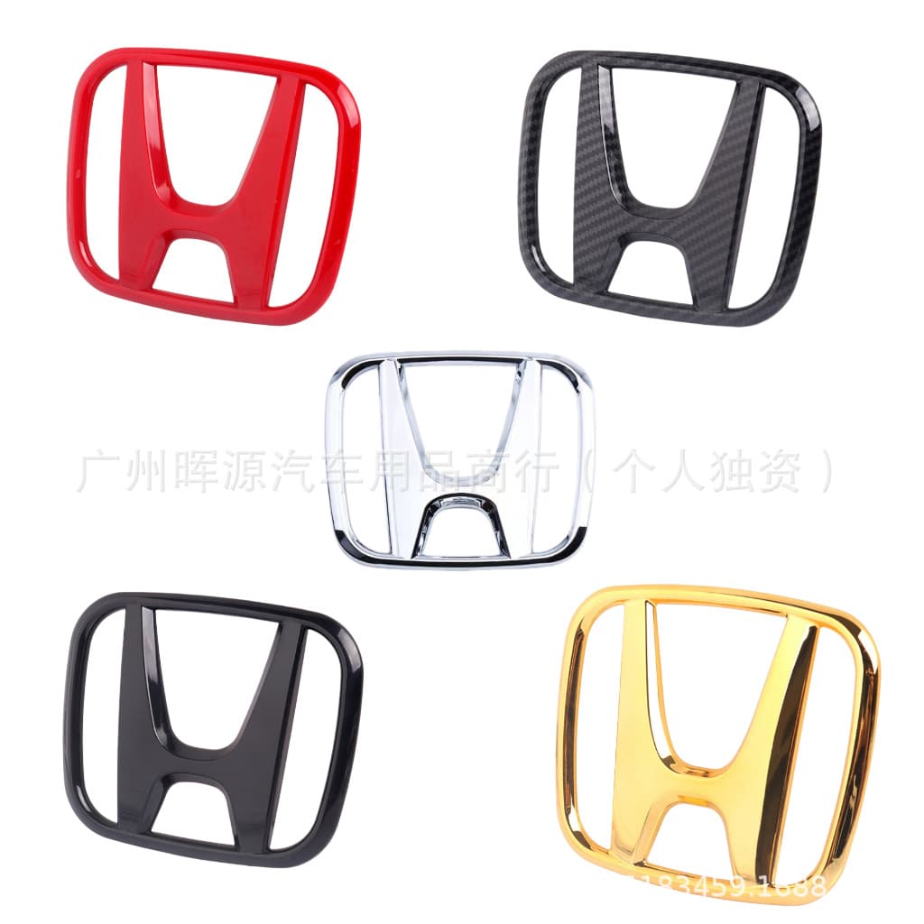 Hollow front and rear steering wheel emblem sticker for Honda Accord CRV Odyssey City Fit Civic modification