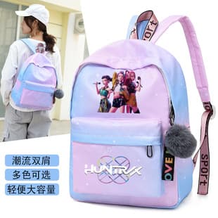 Hunter Witch Girls Children Backpack Rainbow Backpack for High School Double Shoulder Bag Travel Lightweight Casual Backpack