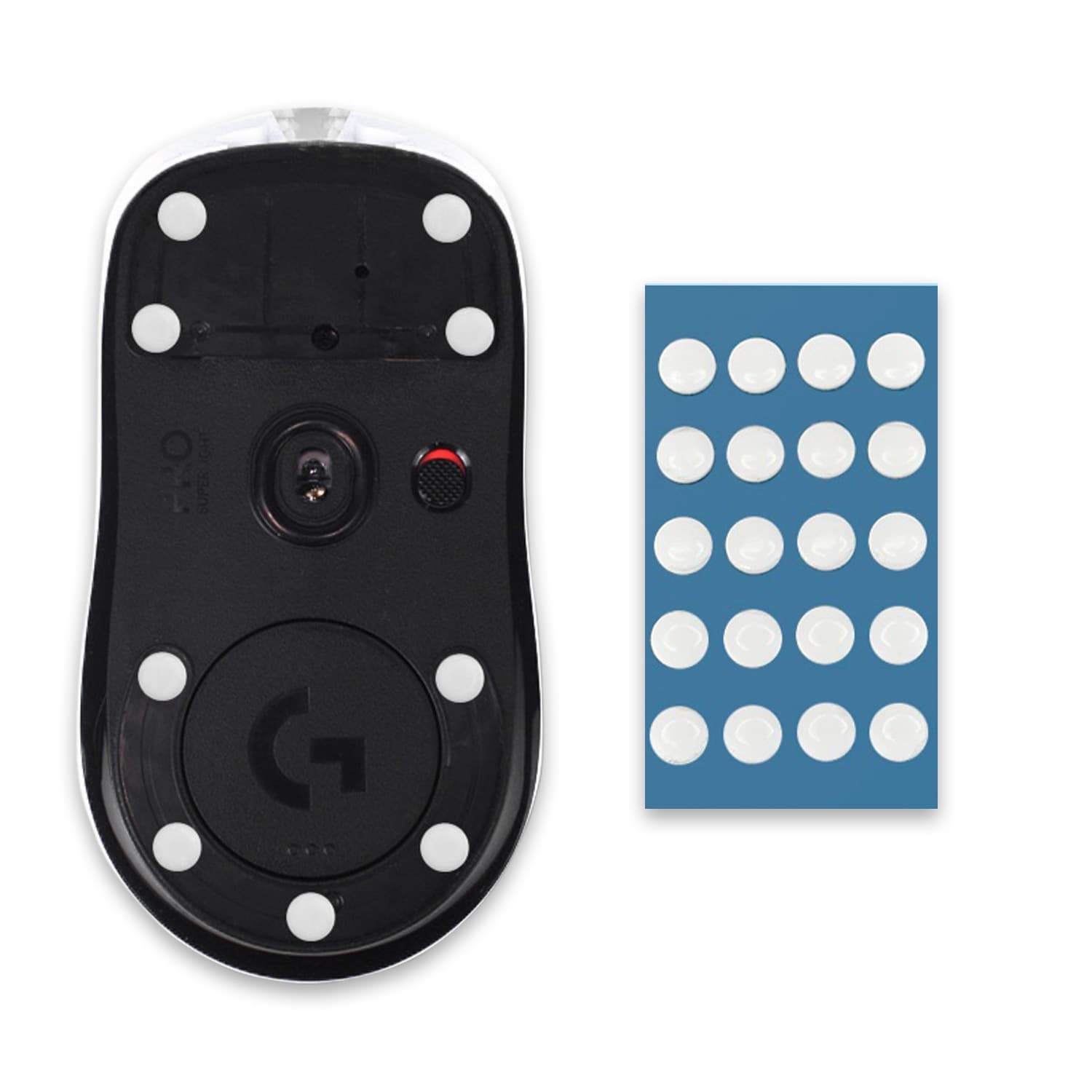 Universal Small Round Mouse Feet for All Models, Donut-Style Large Round PTFE Pads