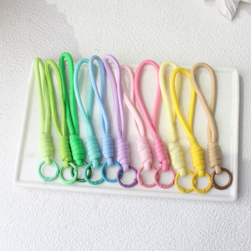 Solid color, versatile, colorful, creative, wrapped rope, phone toy, keychain, braided rope pendant, anti-loss lanyard accessory