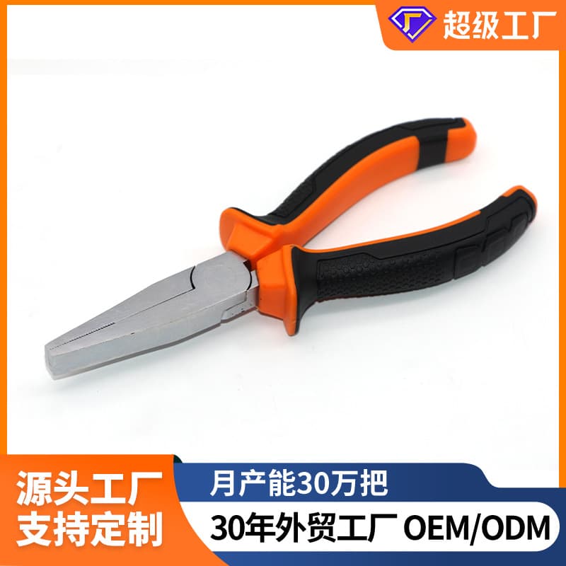 6-inch European standard flat-nose pliers with toothed flat jaws, flat-nose clamping pliers, German-style duckbill pliers, custom-made hand pliers.