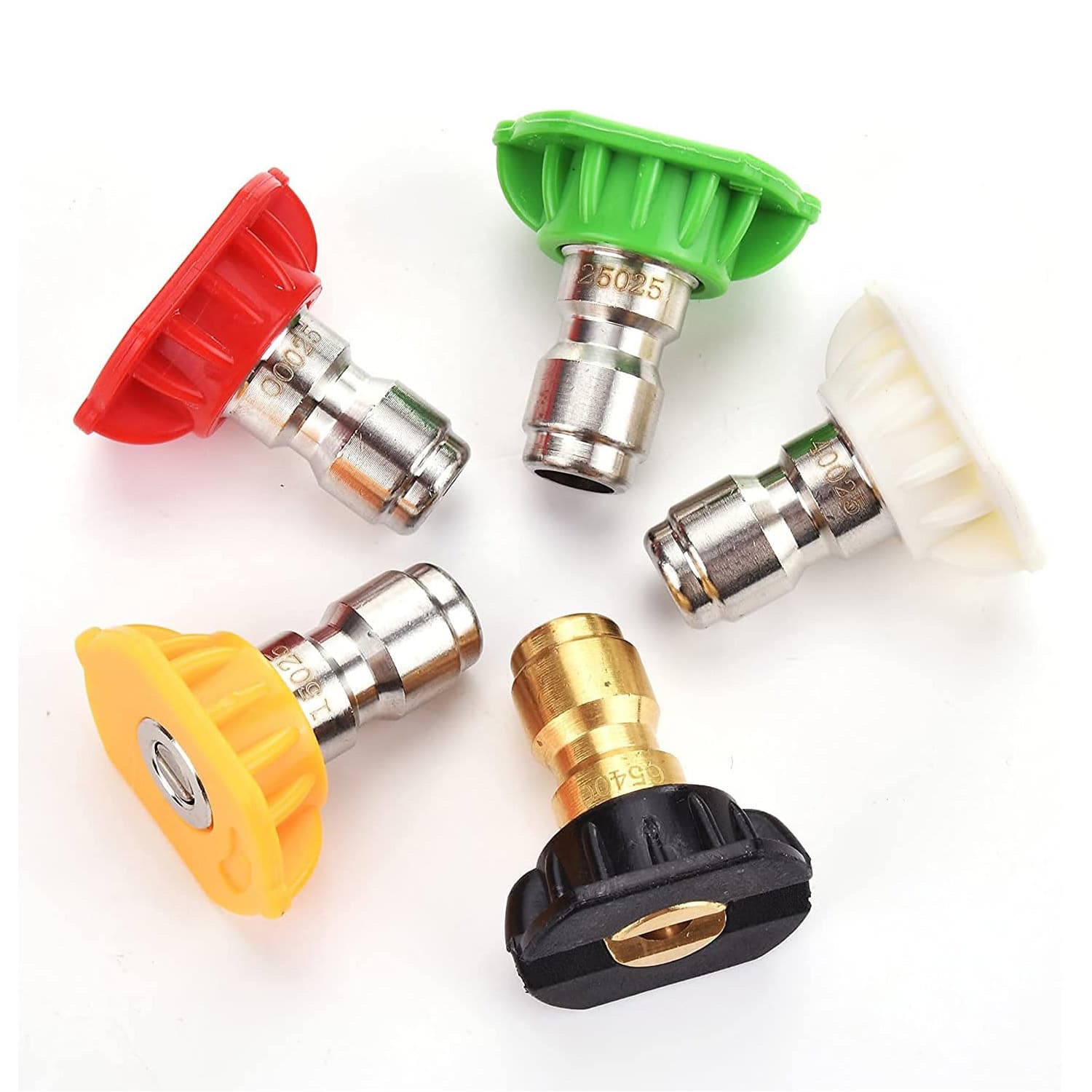1/4 Quick-Connect Quick-Plug Fan-Shaped Nozzle, Multiple Spray Nozzles, High-Pressure Washer Head, Multi-Head Fan-Shaped Nozzle