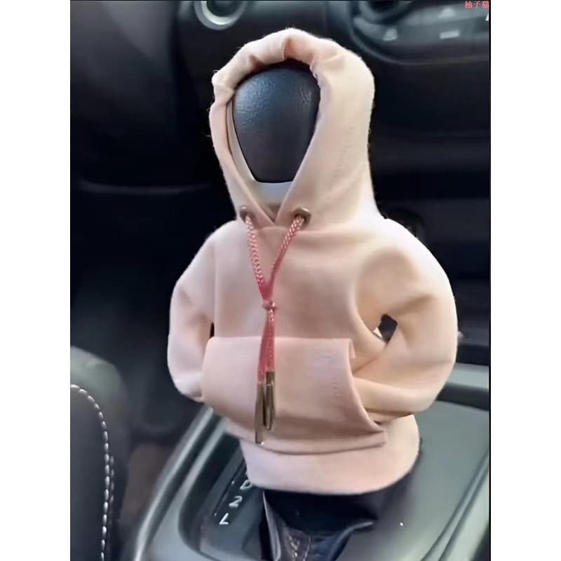 Small Gear Shift Cover Handle Sleeve for Manual and Automatic Cars, Winter Gear Knob Cover, Hoodie Style, Cute