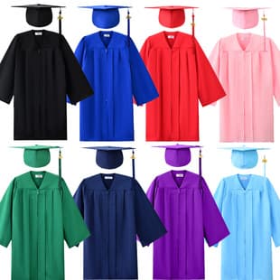 2025 New Woven Little Doctor's Gown, Primary School Graduation Gown Set, Kindergarten Children's Performance Costume