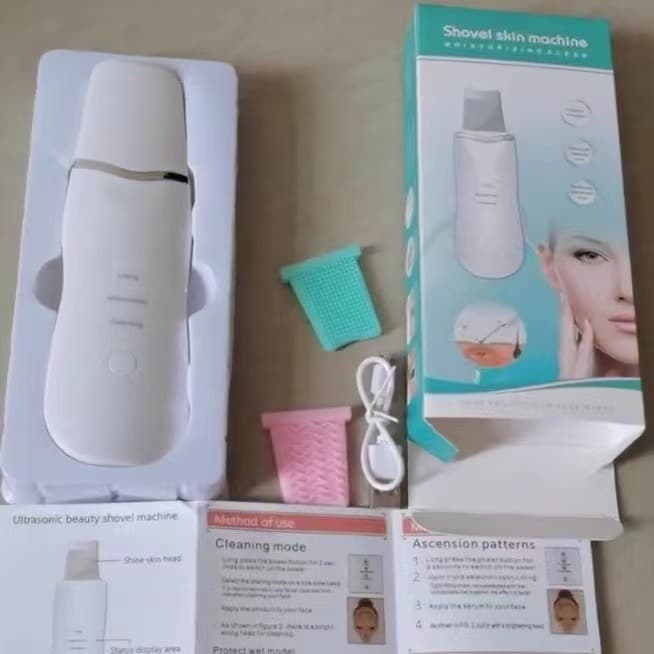 Cross-border Ultrasonic Atomization Home Beauty Device for Deep Pore Cleansing, Electric Blackhead Spatula and Skin Scraper