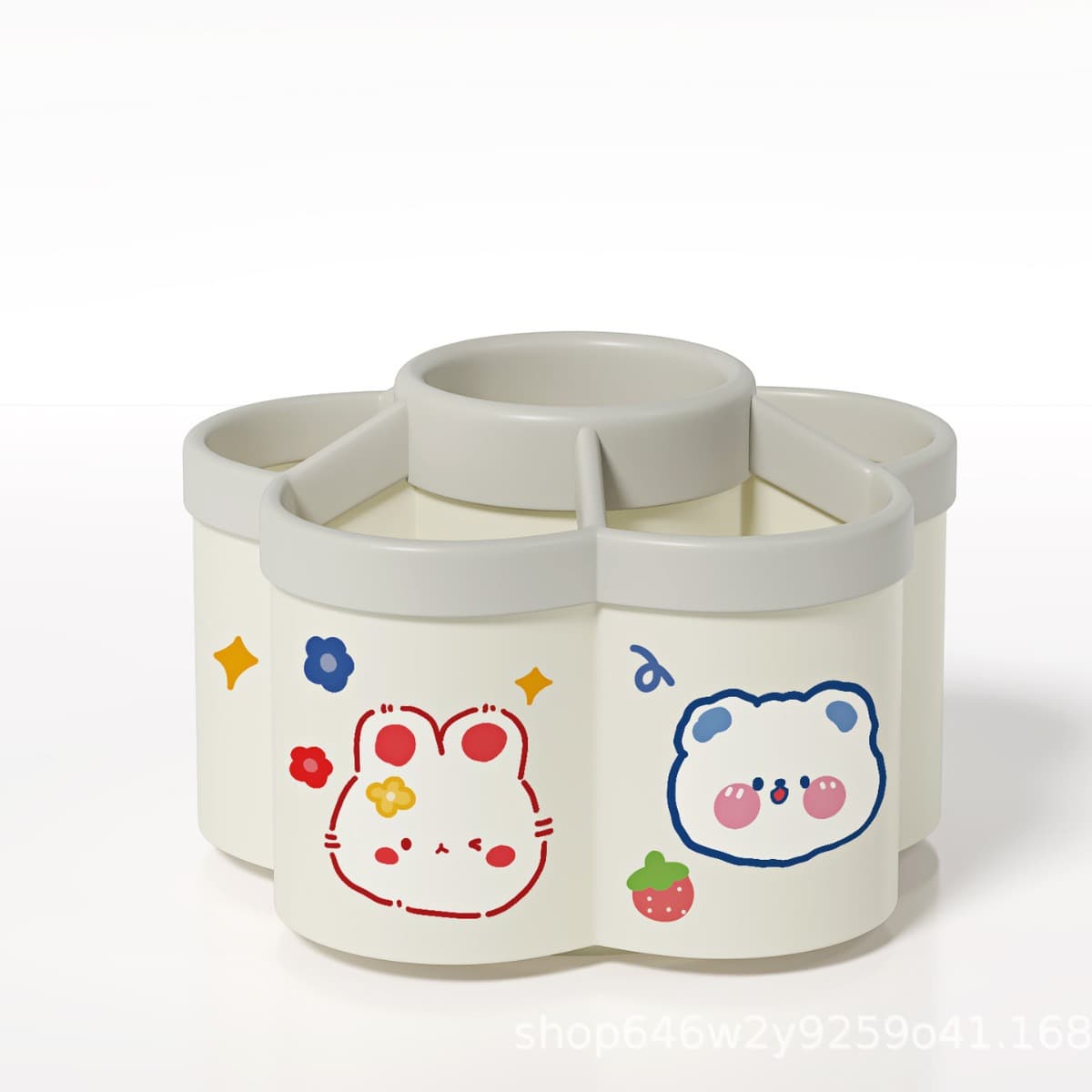 Multifunctional Large-Capacity Thickened Desktop Pen Holder Storage Box Student Pencil Cup Creative Cute Cartoon Rotating Pen Organizer