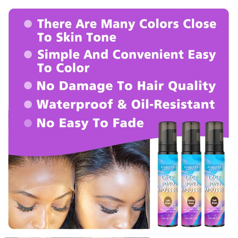 Cross-border Special Supply Wig Styling Mousse Foam Care Repair No-Wash Wig Styling Lace Bubble Spray