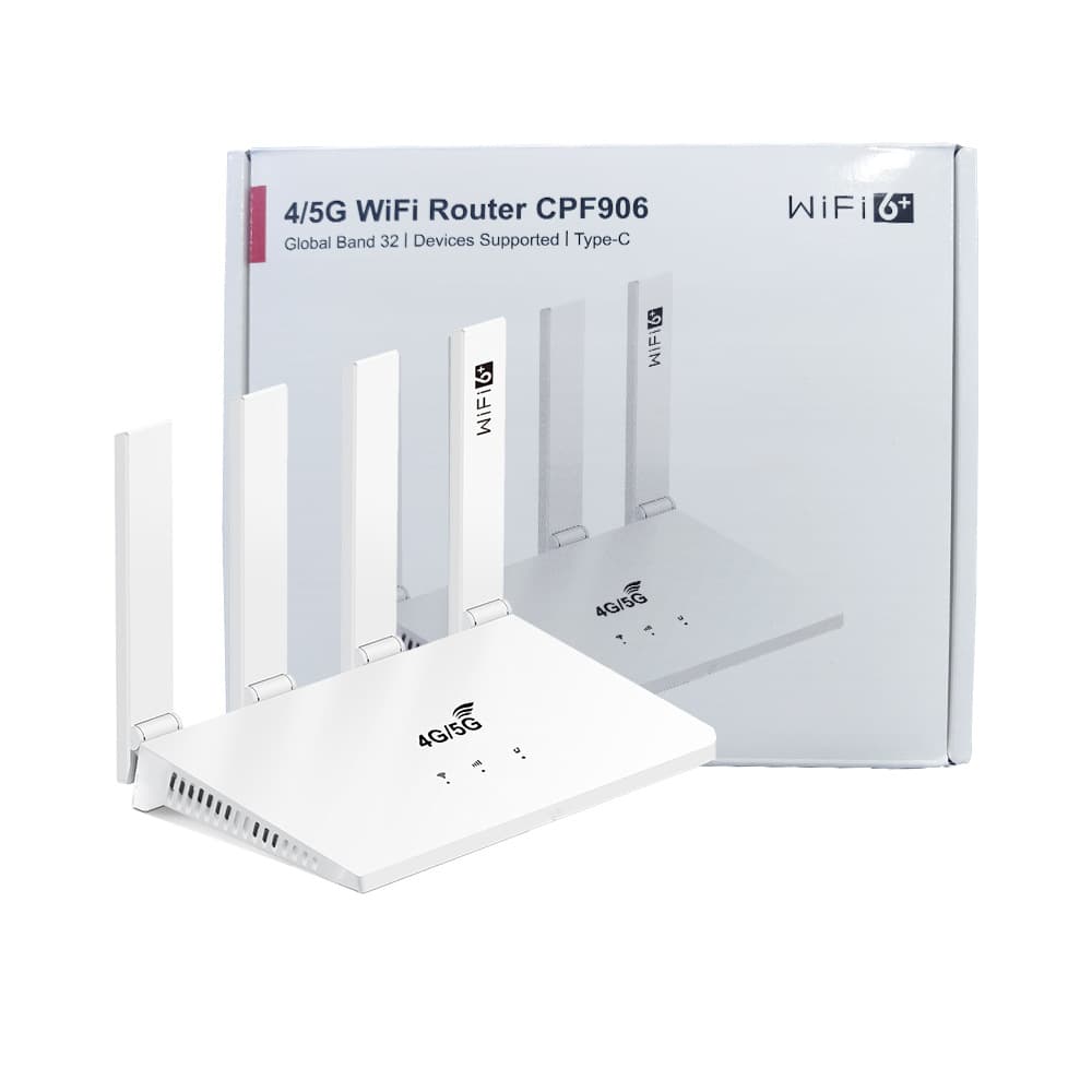 4G LTE Wireless Router WiFi 6 All-Network Compatible European Version Plug-in Card Router for Dorms/Construction Sites/Home