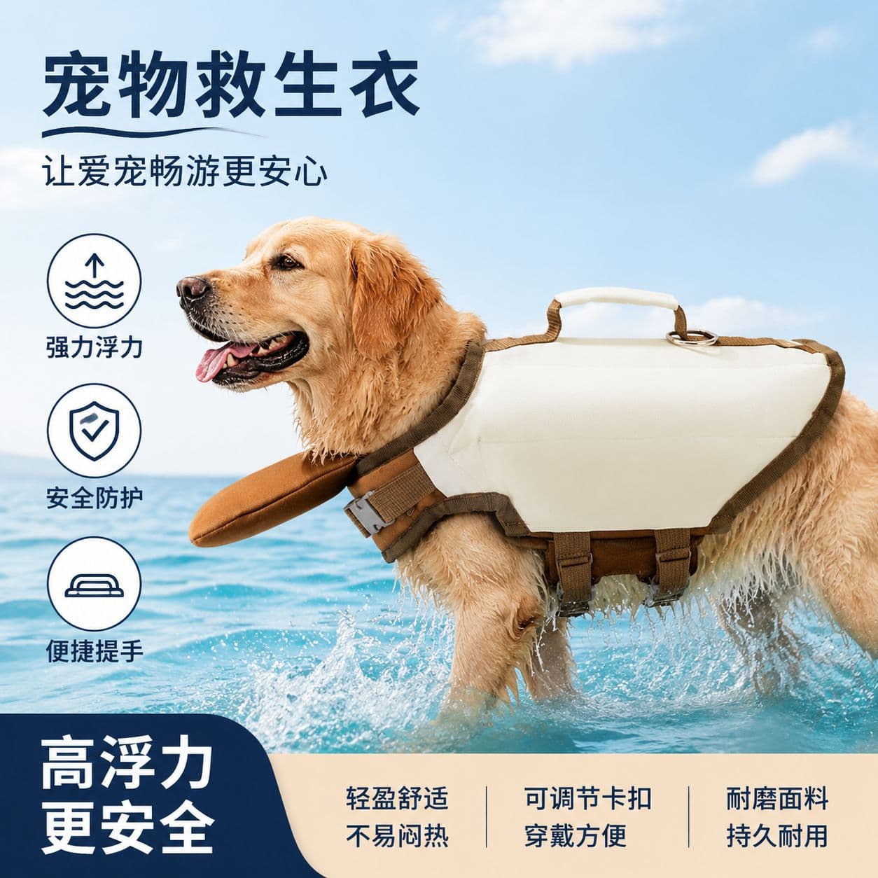 Pet life jacket, dog swimsuit, cat buoyancy jacket, Teddy Co Fund dog swimming life jacket