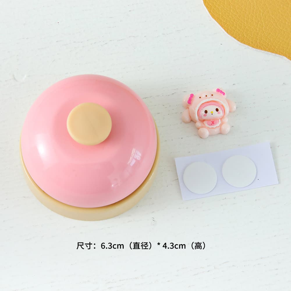 Cute Cartoon Contrast Color Hand Press Buzzer Pet Call Bell Front Desk Table Bell Live Streaming Flash Sale Bell