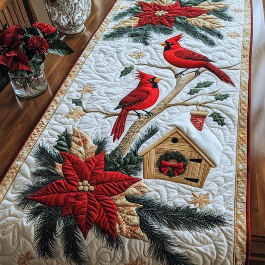 Cross-border Trade New Independent Site Temu Digital Printing Quilted Table Runner Printed Living Room Dining Table Trendy Decoration