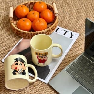 Simple and Cute Ceramic Mug Beige, Home Drinking Cup for Students, High-Quality Ceramic Mug