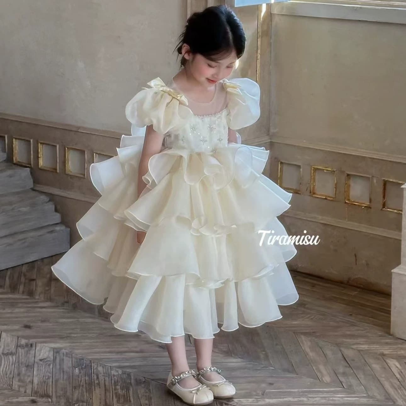 Beautiful Princess Dress for Little Girls, Everyday Wear, Rich Girl Style, Children's Summer Cake Dress