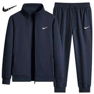 Cross-Border Hot Selling Men's Casual Sportswear Set Spring/Autumn New Open Front Hoodie Stand Collar Jacket Long Pants Two-Piece Set