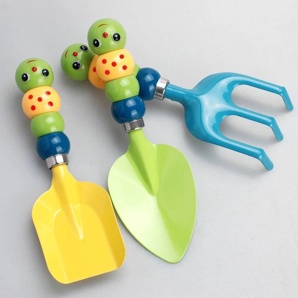 Children's gardening tool set, including planting, flower growing, potted plants, kindergarten vegetable planting, sand play, and cute cartoon shovels.