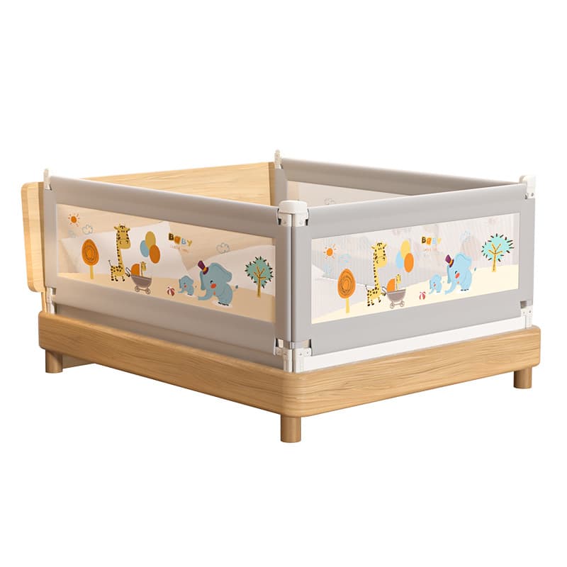 No-Drill Bed Rail for Baby Anti-Fall Protection Barrier, Toddler Bedside Guardrail, Heightened Anti-Roll-Off Bed Fence, One/Three Sides