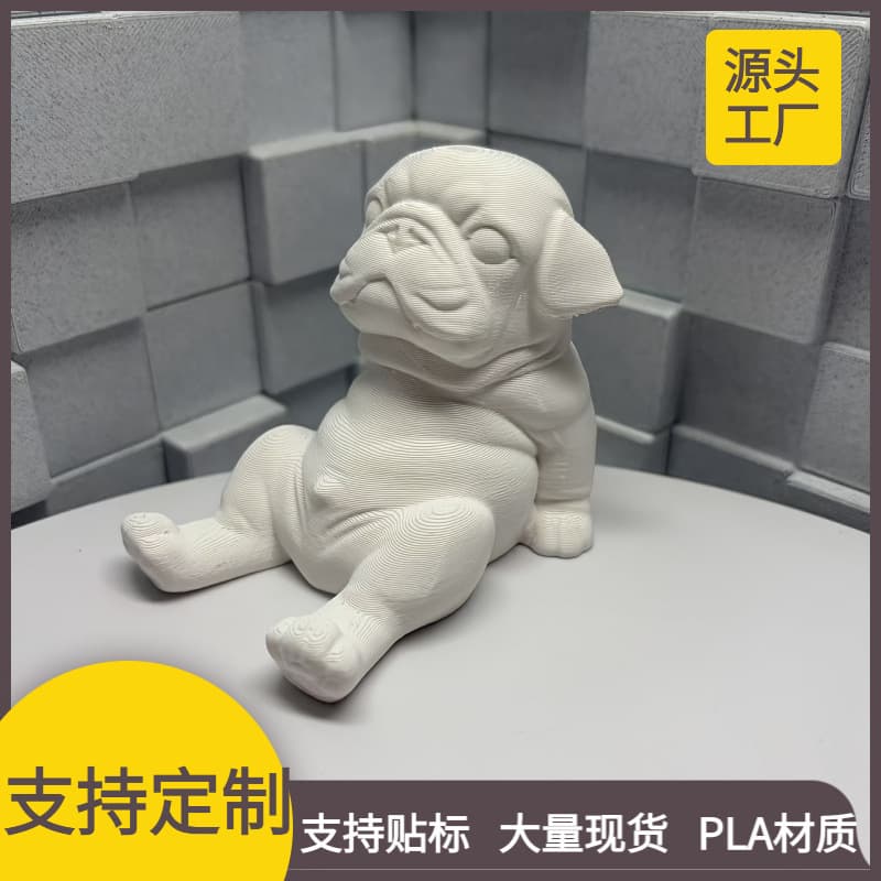 3D Printed Cross-border Resting Style Pug Bulldog Dog Phone Stand Creative Desktop Ornament Home Decor