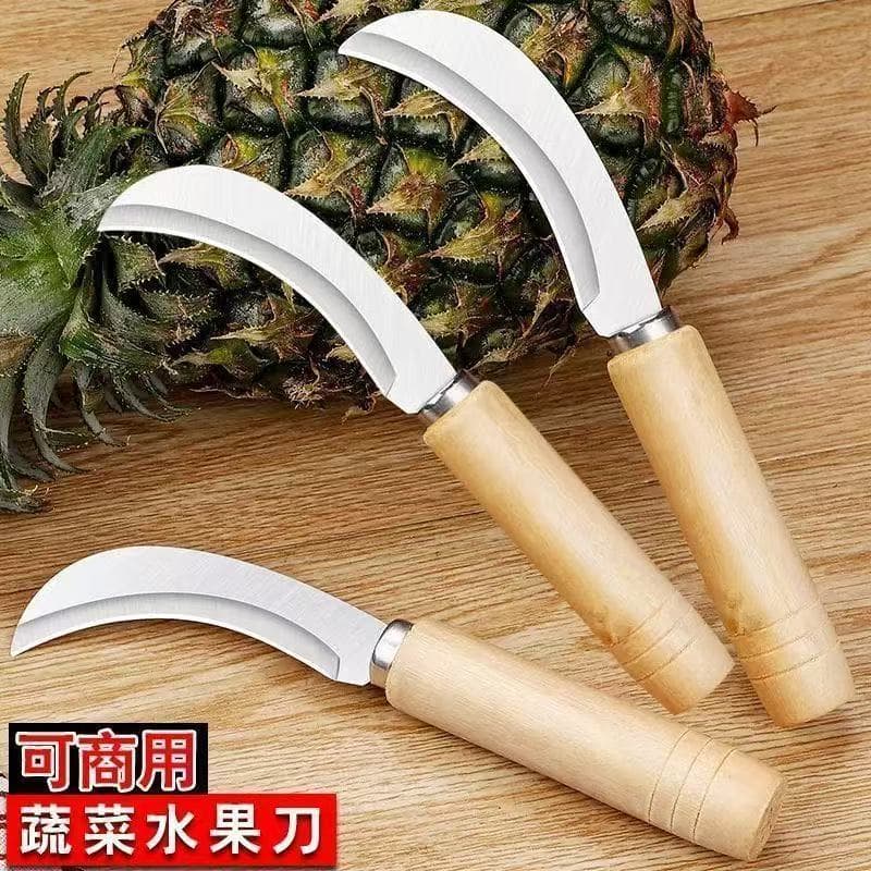 Stainless Steel Small Curved Knife Banana Knife Small Sickle for Harvesting Vegetables, Pineapple Knife, Jackfruit Knife, Chive Cutting Tool