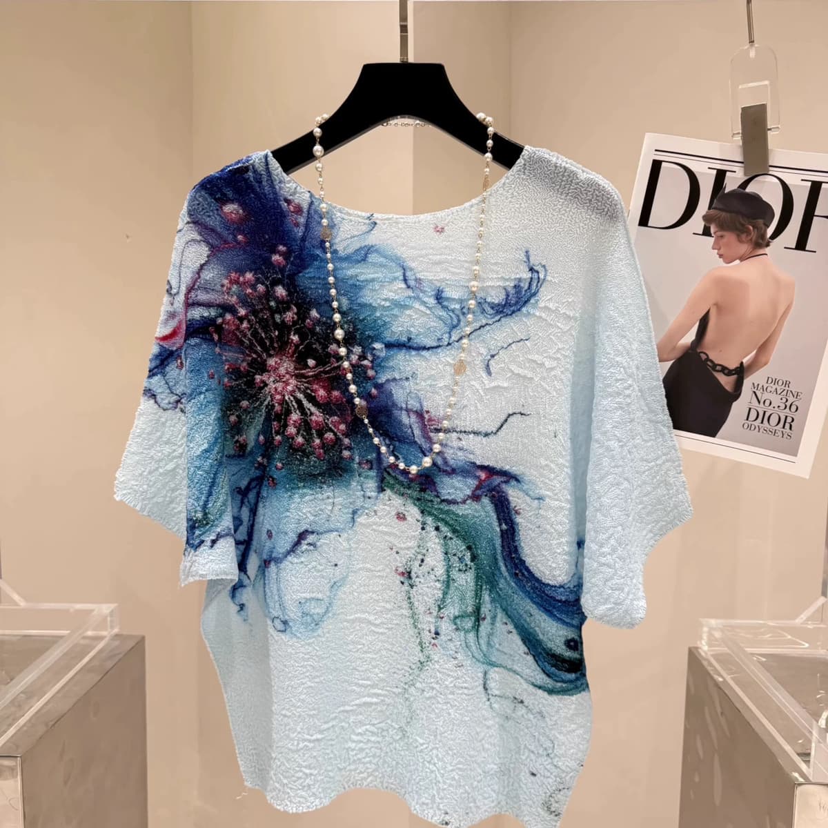Zhejia - 2025 Summer Miyake Kong Begonia Blouse Loose Fitting Slimming Elegant Pleated Top J2540