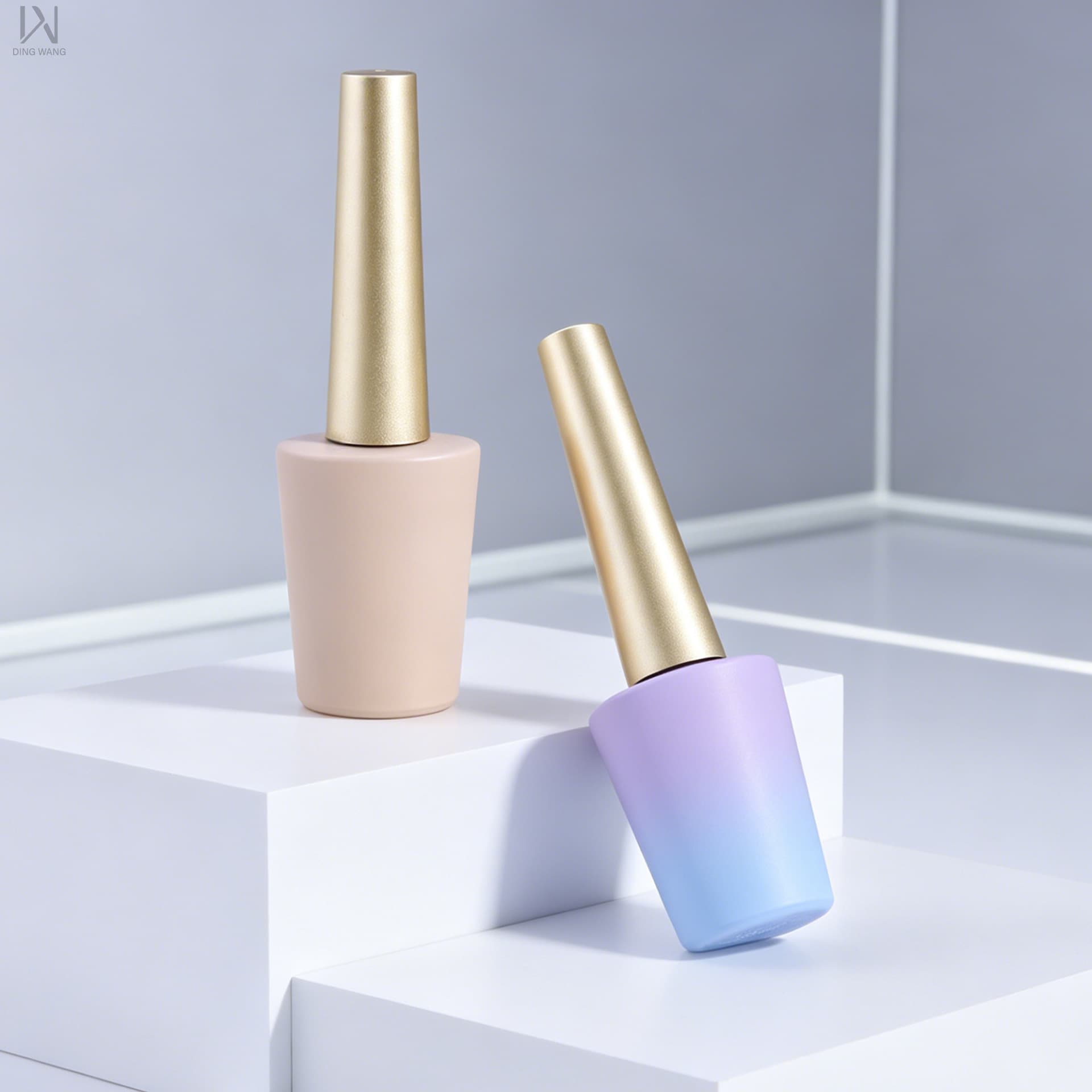 Factory customized 12ml nail polish bottle with brush lid and customizable logo Empty gel nail polish bottle